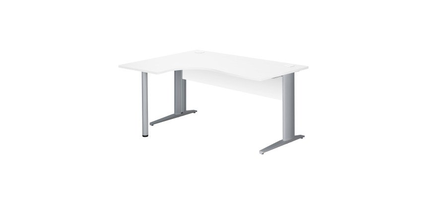 Bureau compact Bruneau Excellens piètement L métal