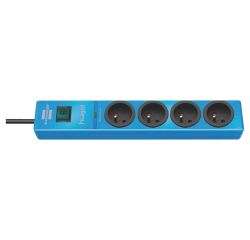 4-fache Steckdosenleiste Hugo - blau