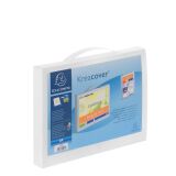 Valisette plastique personnalisable Exacompta Kreacover® dos 4 cm blanche