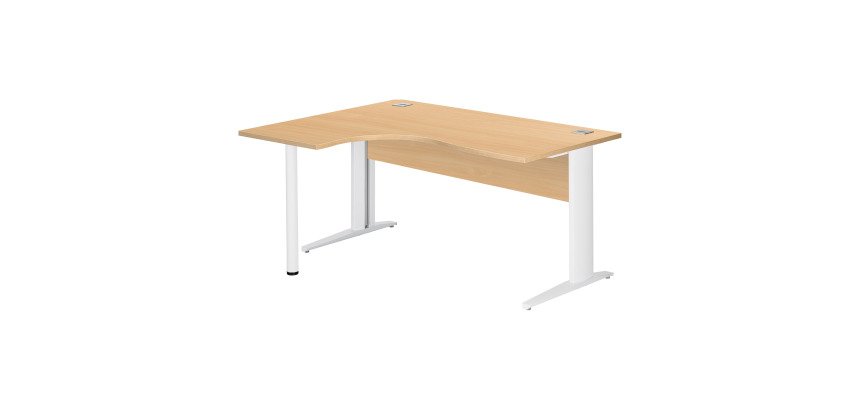 Bureau compact Bruneau Excellens piètement L métal