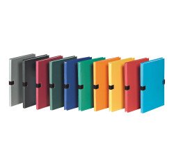 Classic expandable folders without flap, assorted colours