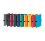 Chemise extensible carton Exacompta dos 12 cm - couleurs assorties