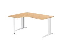 Bureau compact Excellens Métal Plus piètement L fixe ou réglable au montage
