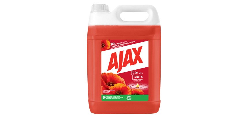 Nettoyant multi-usages Ajax fleurs rouges - Bidon de 5 litres