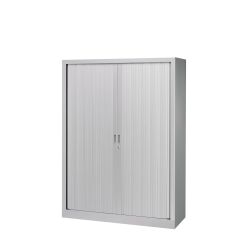 Armoire haute métal monobloc corps aluminium H 160 x L 120 cm à rideaux non feu