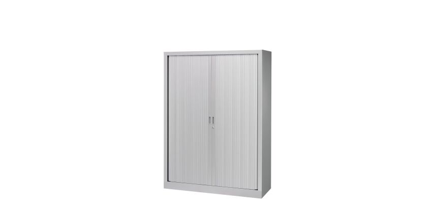 Armoire haute métal monobloc corps aluminium H 160 x L 120 cm à rideaux non feu