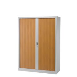 Armoire haute métal monobloc corps aluminium H 160 x L 120 cm à rideaux non feu