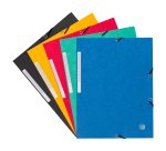 Chemise à élastique 3 rabats carte Bruneau 24 x 32 cm dos 2 cm couleurs classiques assorties