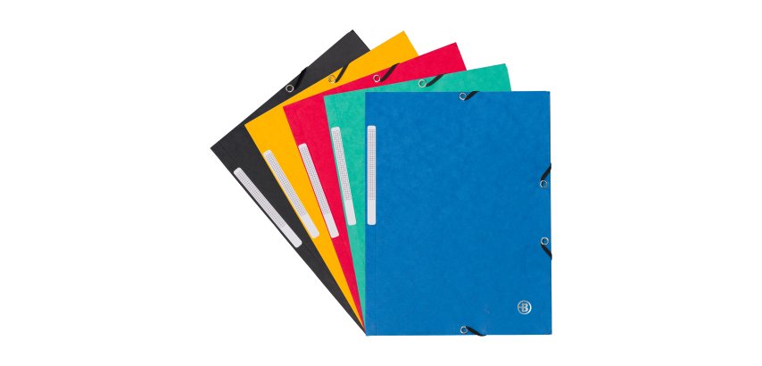 Carpeta de 3 solapas en cartón de 450 g Colores surtidos A4