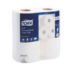 Carton of 48 toilet paper rolls TORK embossed