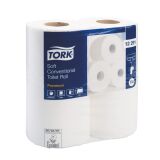 Papier toilette double épaisseur Tork Premium gaufré - Carton 48 rouleaux 198 feuilles