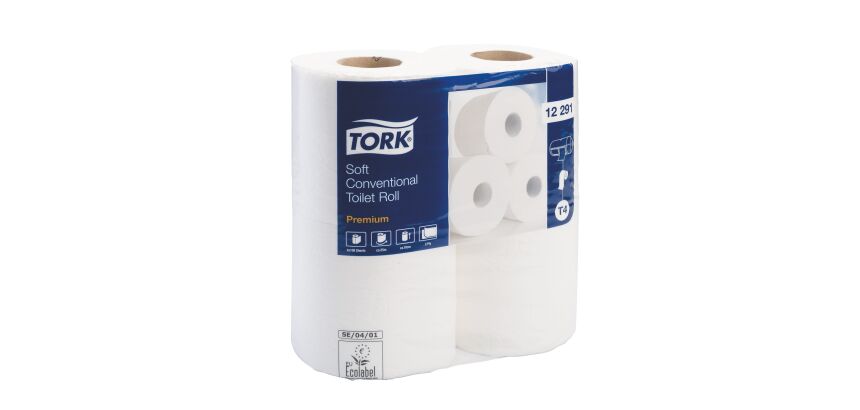 Papier toilette double épaisseur Tork Premium gaufré - Carton 48 rouleaux 198 feuilles
