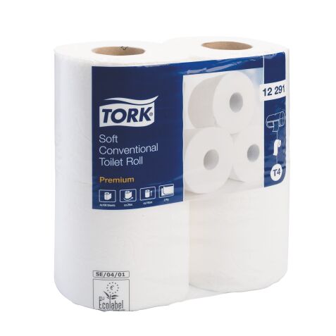Papier toilette double épaisseur Tork Premium gaufré - Carton 48 rouleaux 198 feuilles