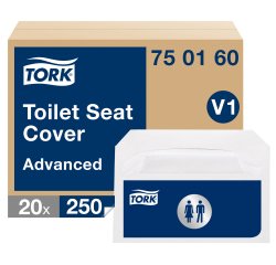 Couvre-sièges WC Tork V1 papier soyeux, blanc
