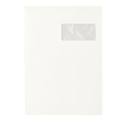 Doos 250 gerecycleerde enveloppen 229 x 324 mm met venster 90 g wit Bruneau 