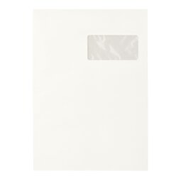 Box of 250 recycled envelopes 229 x 324 mm with window 90 g white Bruneau 