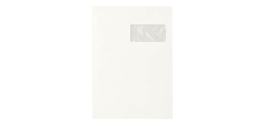 Enveloppe recyclée 229 x 324 mm Bruneau 90 g avec fenêtre 50 x 100 mm blanche - Boîte de 250