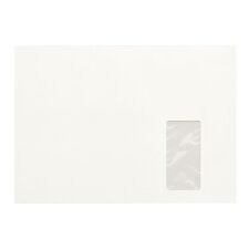 Box of 500 envelopes in white kraft large size 90 g recycled JMB 229 x 324 mm with window 50 x 105 mm