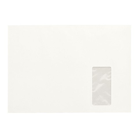 Box of 500 envelopes in white kraft large size 90 g recycled JMB 229 x 324 mm with window 50 x 105 mm