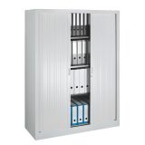 Armoire haute métal monobloc corps tôle acier H160 x L 120 cm à rideaux non feu