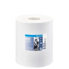 Wiper rolls with central dispensing Tork M2 Wiper 415 Maxi white - box of 6