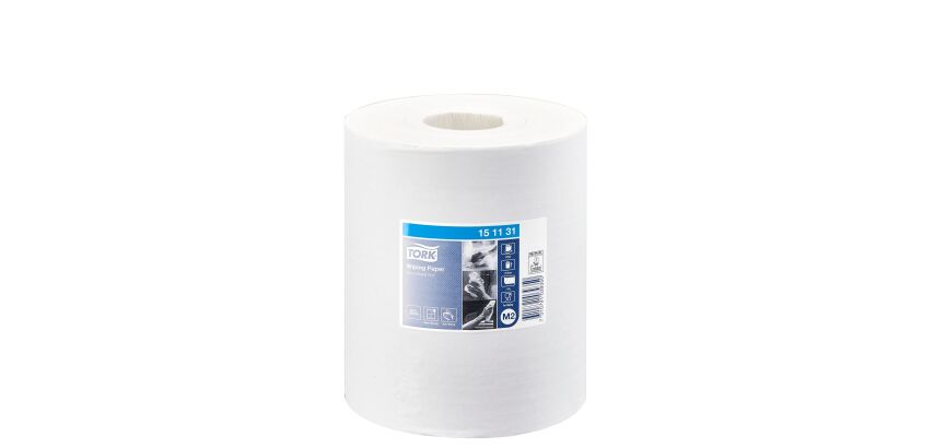 Wischerrollen mit Zentralabgabe Tork M2 Wiper 415 Maxi weiß - Box von 6