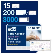 Toweld folded in Z Tork H2 Premium Extra Soft - Box of 2100