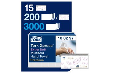 Carton 2100 essuie-mains pliage enchevêtré Tork Premium