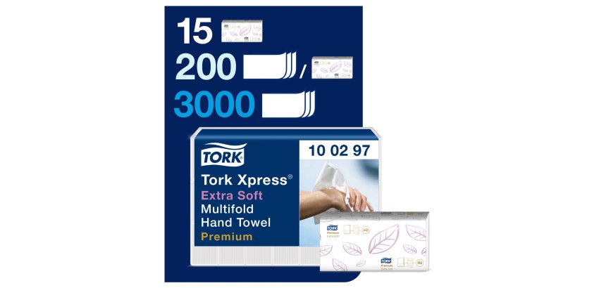 Carton 2100 essuie-mains pliage enchevêtré Tork Premium