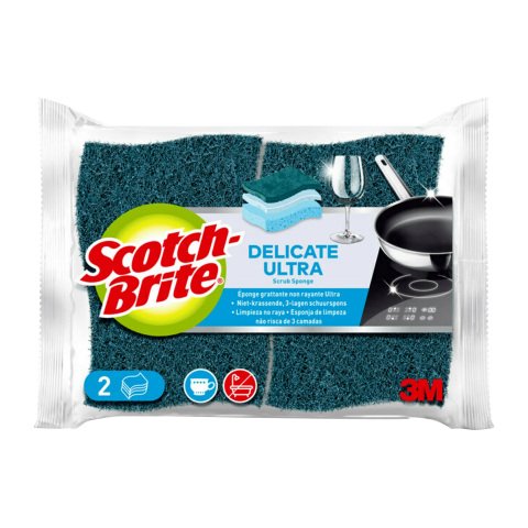 Esponja ultra Scotch Brite Delicado - Pack de 2