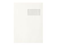Envelope white kraft recycled 229 x 324 mm Bruneau 90 g with window 50 x 100 mm - Box of 250