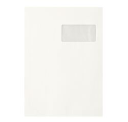 Envelope white kraft recycled 229 x 324 mm Bruneau 90 g with window 50 x 100 mm - Box of 250