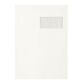 Enveloppe witte kraft gerecycleerd 229 x 324 mm Bruneau 90 g met venster 50 x 100 mm - Doos van 250