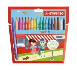 Stylo feutre Stabilo Power couleurs assorties - Pochette de 18