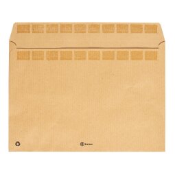 Enveloppe recyclée 229 x 324 mm Bruneau 90 g avec fenêtre 50 x 100 mm brun - Boîte de 500