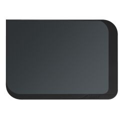 Vade de escritorio Esselte Soft Touch transparente con tapa abatible, 40 x 53 cm, color negro