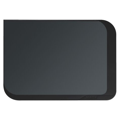 Vade de escritorio Esselte Soft Touch transparente con tapa abatible, 40 x 53 cm, color negro