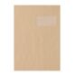 Doos 250 gerecycleerde zak-enveloppen bruine kraft Bruneau 229 x 324 mm met venster - 90 g