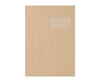 Doos 250 gerecycleerde zak-enveloppen bruine kraft Bruneau 229 x 324 mm met venster - 90 g