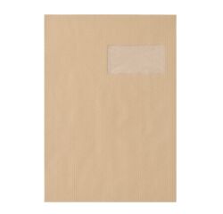 Bruneau - Recycled brown kraft envelope 229 x 324 mm 90 g with window 50 x 100 mm - Box of 250