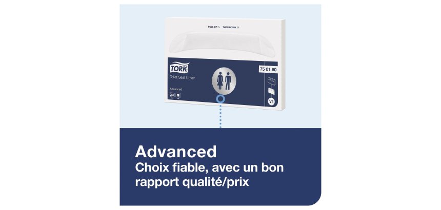 Distributeur couvre abattant hygiènique WC Tork v1 ABS blanc