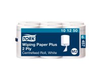 Wiper rolls with central dispensing Tork M2 Wiper Maxi white - box of 6