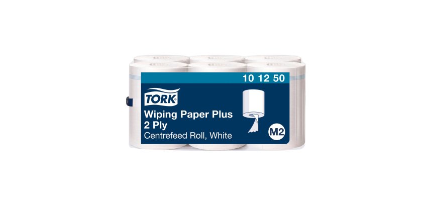 Bobine d'essuyage à dévidage central Tork Wiper 420 Maxi blanche - carton de 6