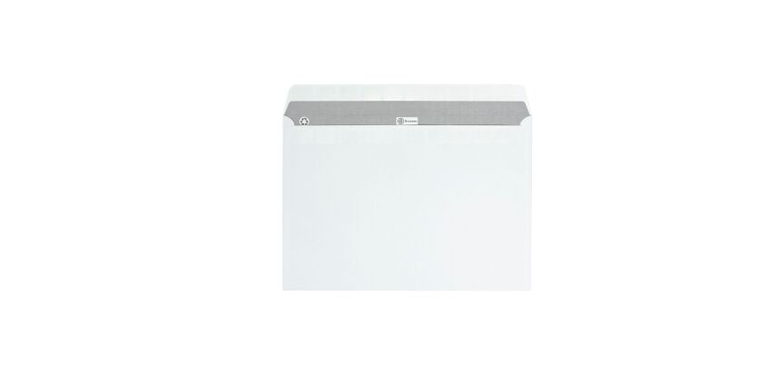Enveloppe recyclée 229 x 324 mm Bruneau 90 g sans fenêtre blanche - Boîte de 250