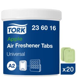 Désodorisant pastilles Tork A2 pomme - Boîte de 20