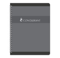 Cahier spirale Conquérant Sept A4+ 24 x 32 cm grands carreaux 180 pages