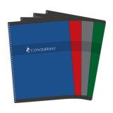 Cahier spirale Conquérant Sept A4+ 24 x 32 cm - grands carreaux - 180 pages