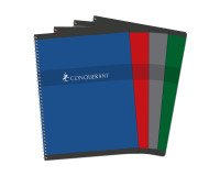 Cahier spirale Conquérant Sept A4+ 24 x 32 cm - grands carreaux - 180 pages