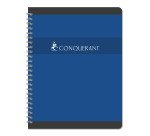 Cahier spirale Conquérant Sept A4+ 24 x 32 cm - grands carreaux - 180 pages