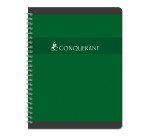 Cahier spirale Conquérant Sept A4+ 24 x 32 cm - grands carreaux - 180 pages